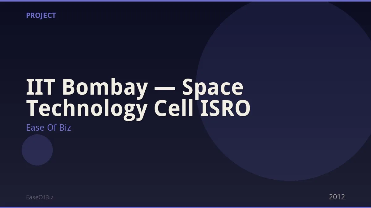 IIT Bombay — Space Technology Cell ISRO