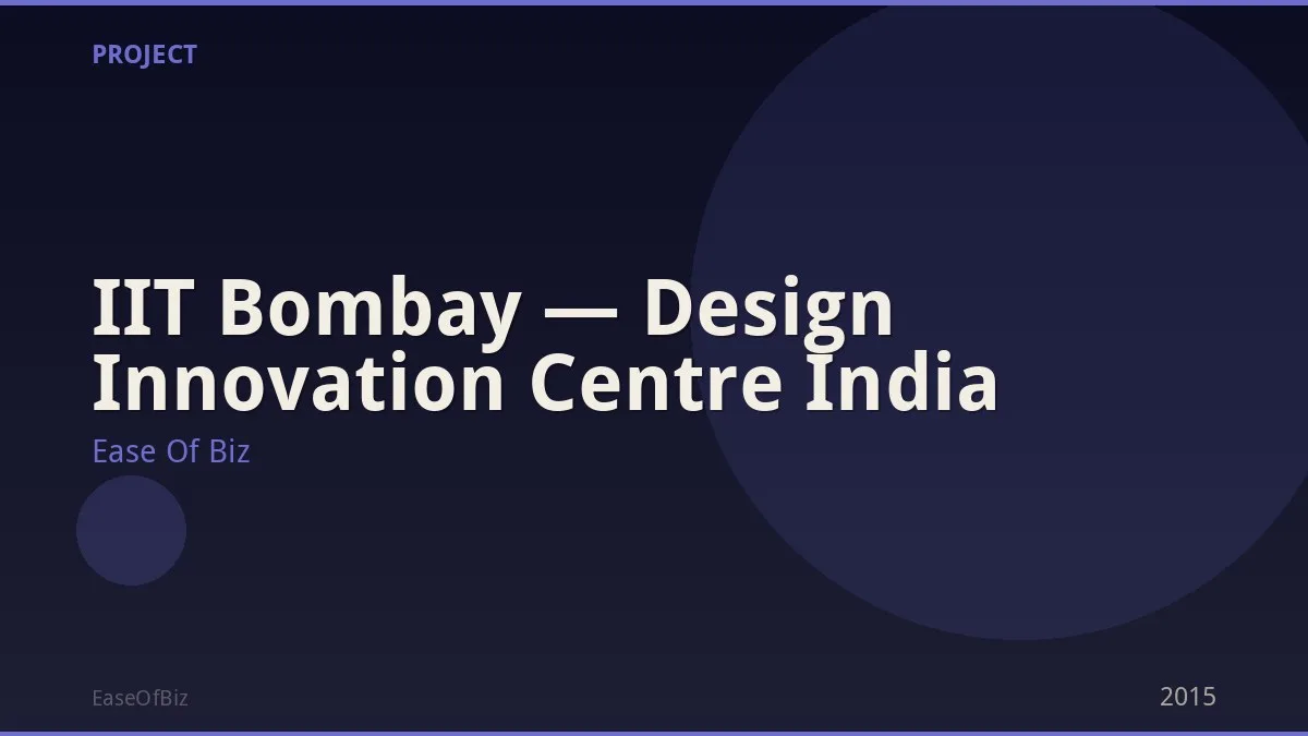 IIT Bombay — Design Innovation Centre India
