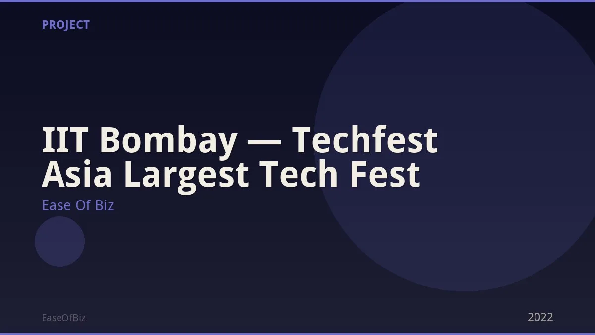 IIT Bombay — Techfest Asia Largest Tech Fest