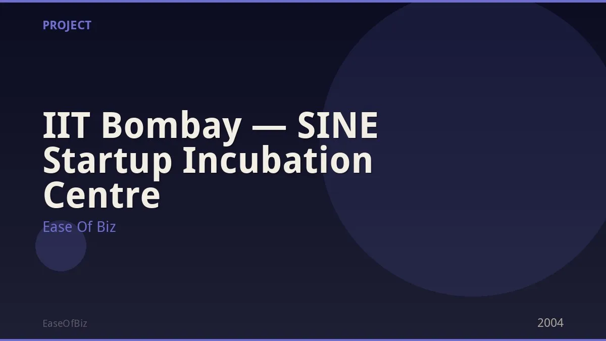IIT Bombay — SINE Startup Incubation Centre