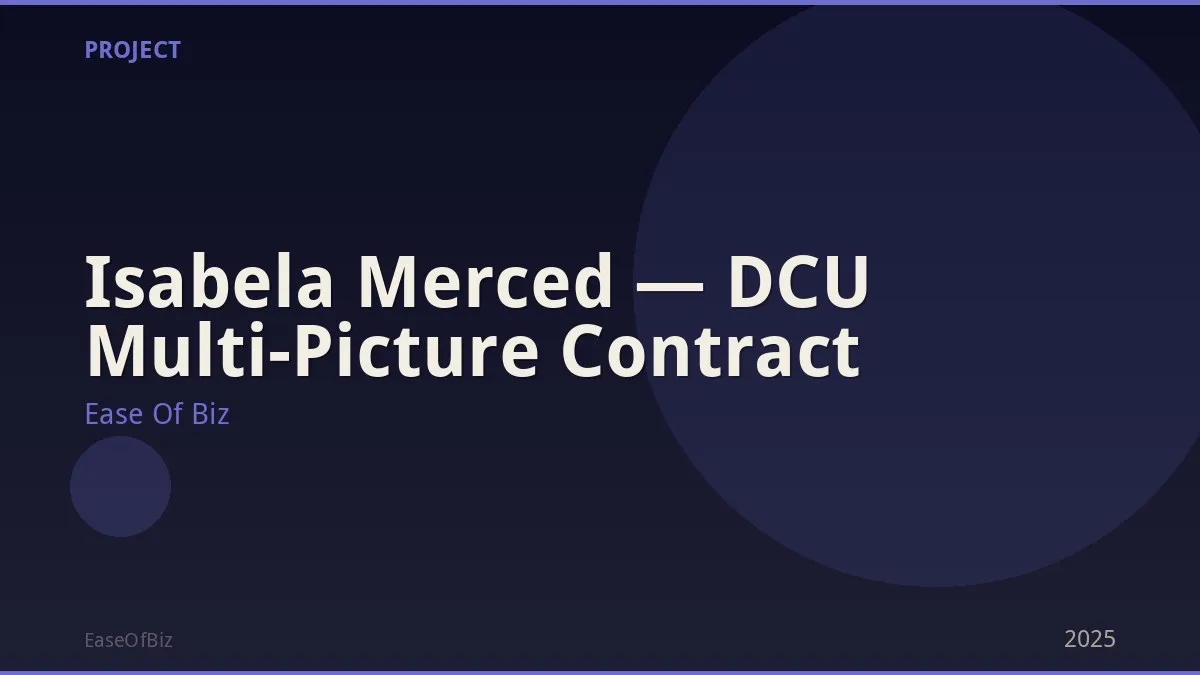 Isabela Merced — DCU Multi-Picture Contract