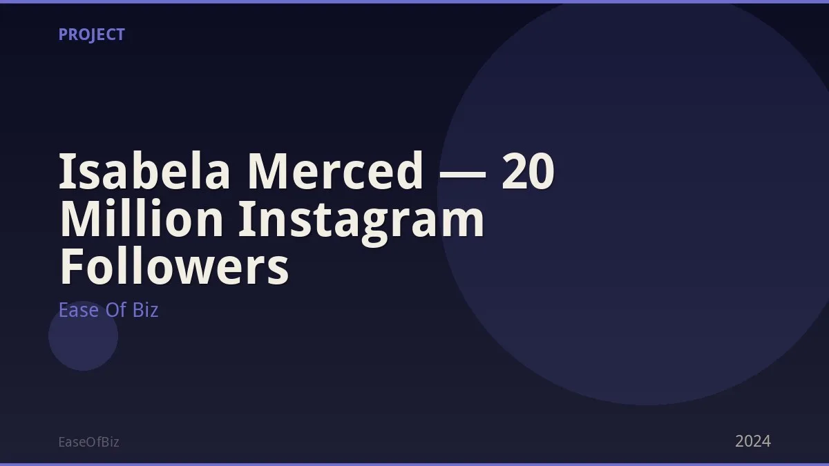 Isabela Merced — 20 Million Instagram Followers