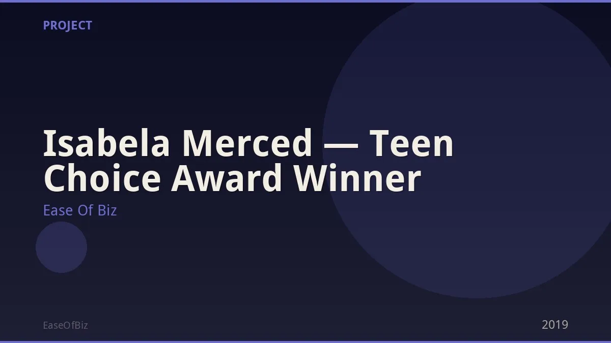 Isabela Merced — Teen Choice Award Winner