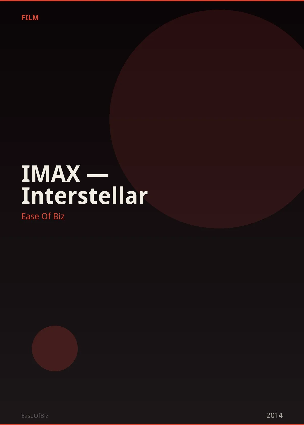 IMAX — Interstellar