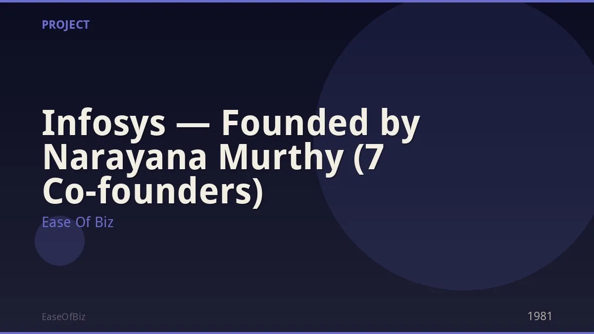 Infosys — Founded by Narayana Murthy (7 Co-founders)