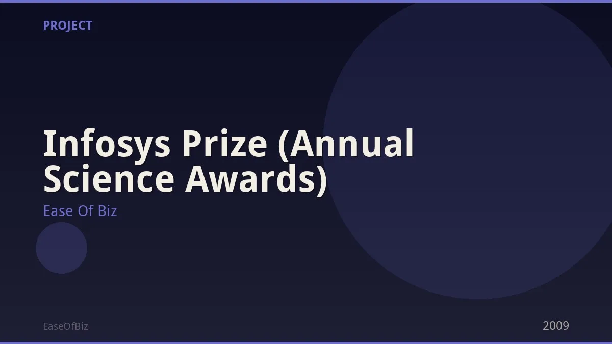 Infosys Prize (Annual Science Awards)