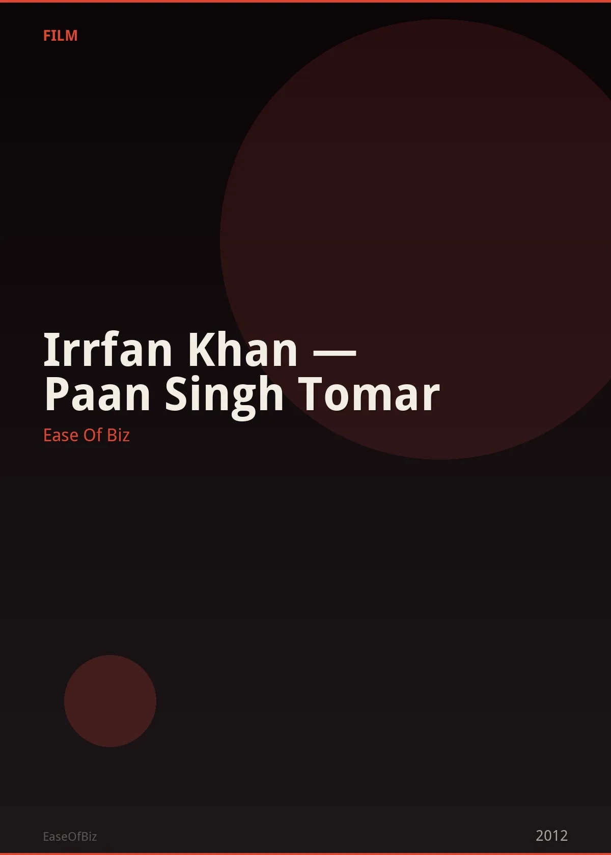 Irrfan Khan — Paan Singh Tomar