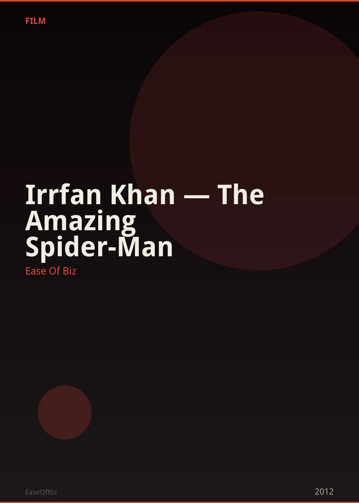 Irrfan Khan — The Amazing Spider-Man