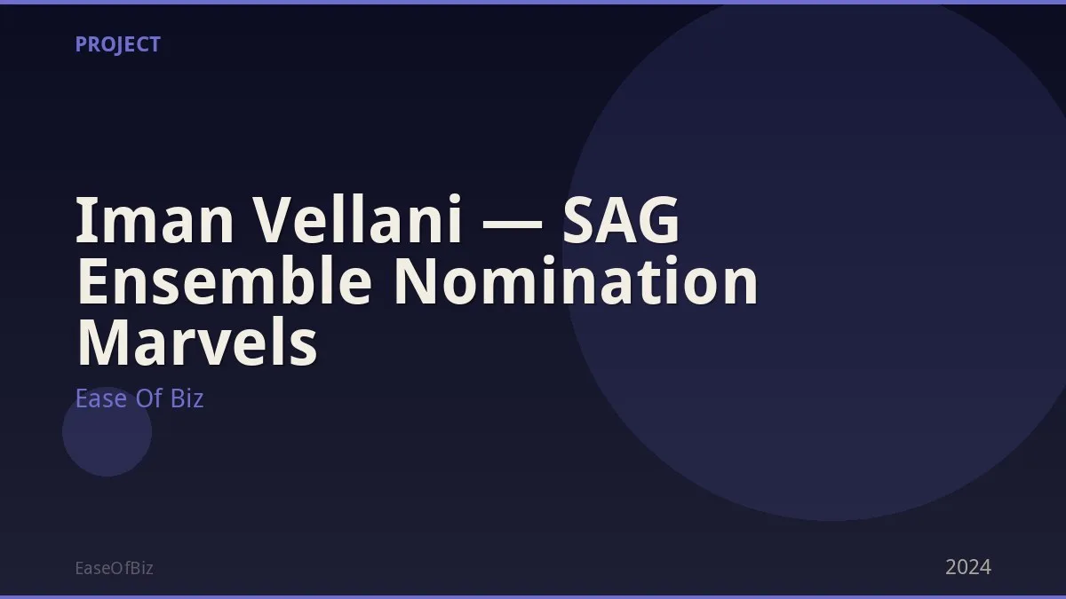 Iman Vellani — SAG Ensemble Nomination Marvels