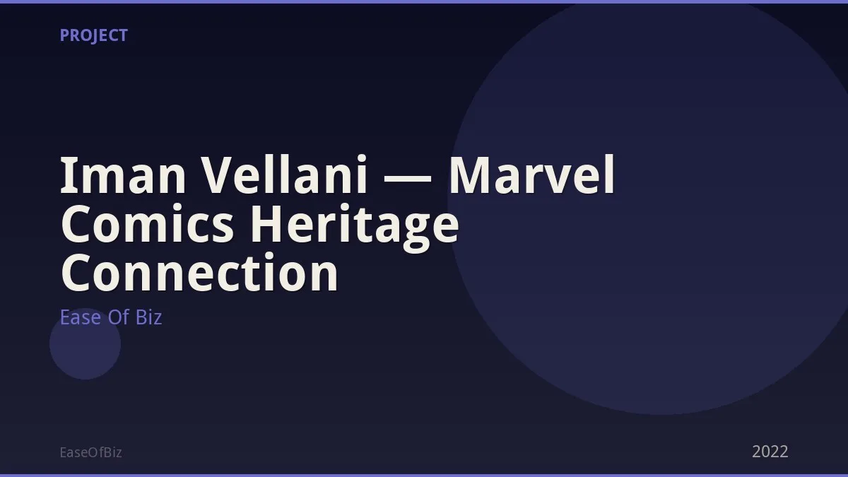 Iman Vellani — Marvel Comics Heritage Connection