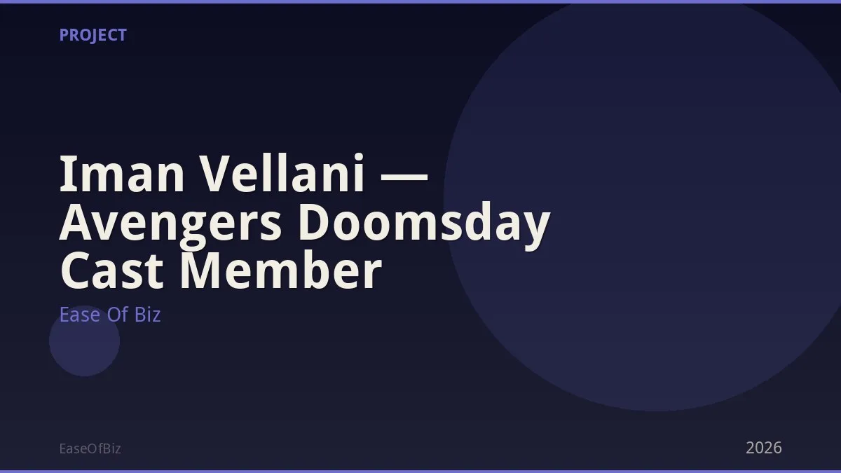 Iman Vellani — Avengers Doomsday Cast Member