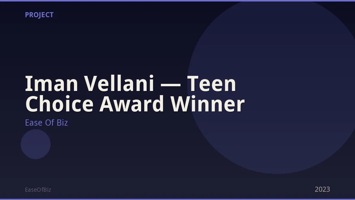 Iman Vellani — Teen Choice Award Winner