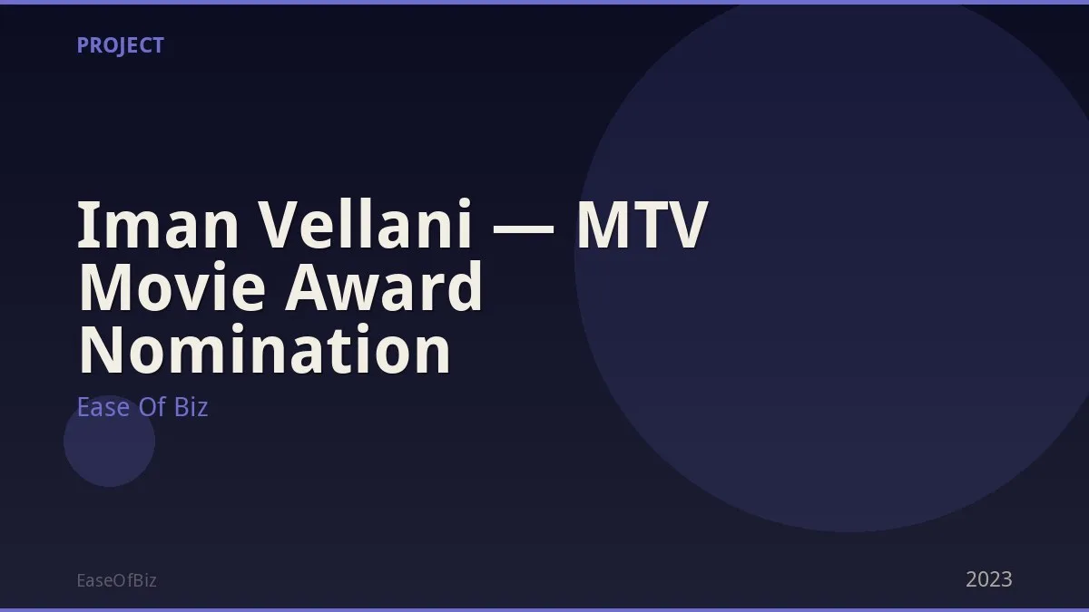 Iman Vellani — MTV Movie Award Nomination