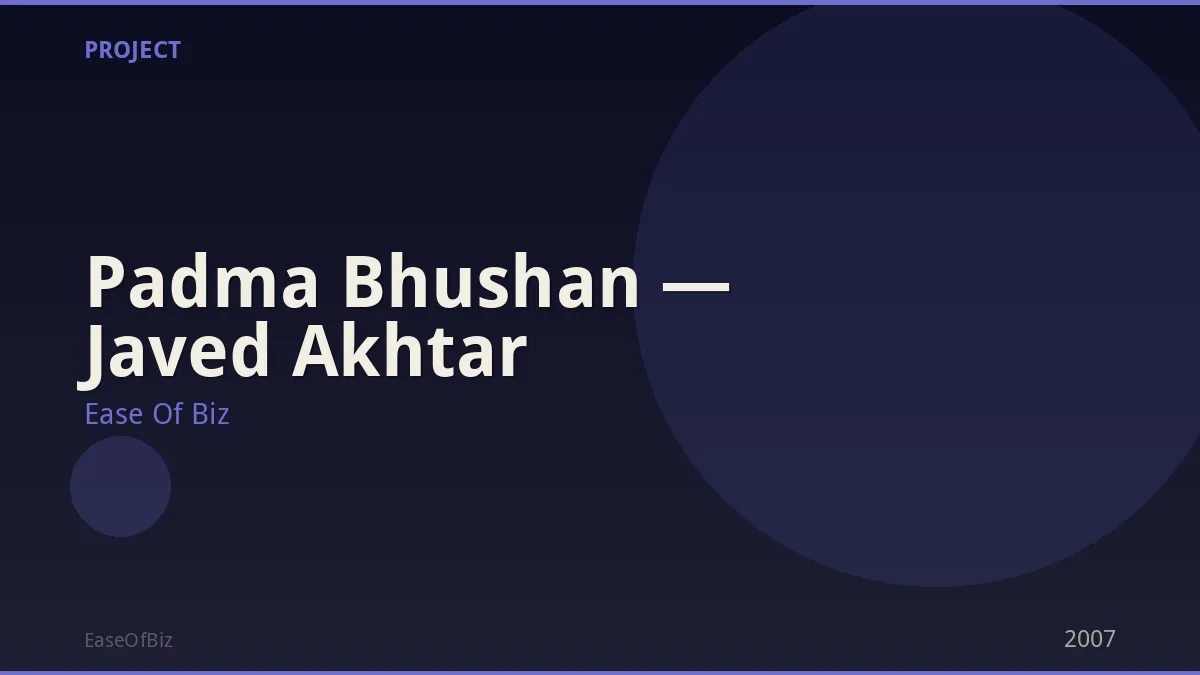 Padma Bhushan — Javed Akhtar