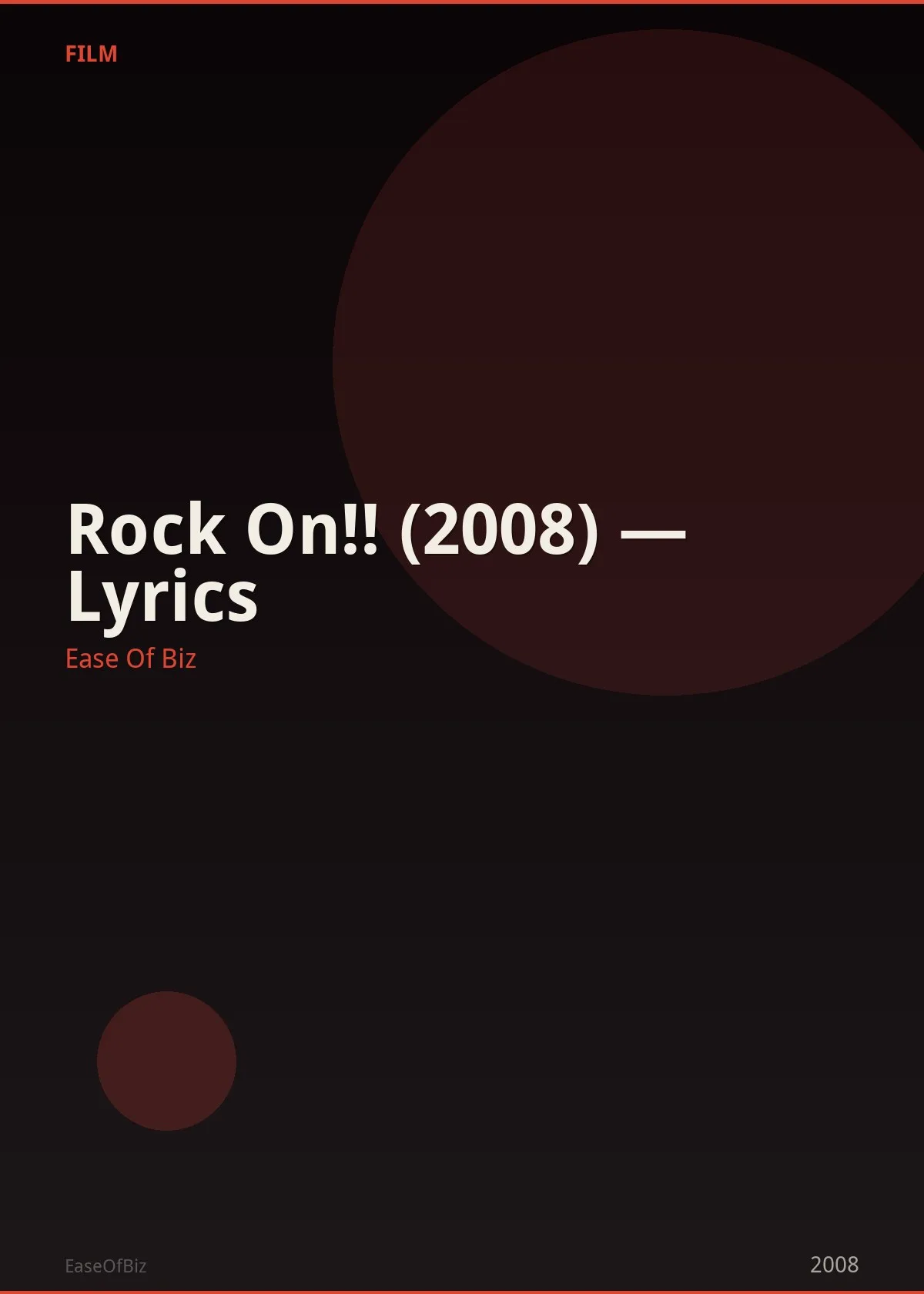 Rock On!! (2008) — Lyrics