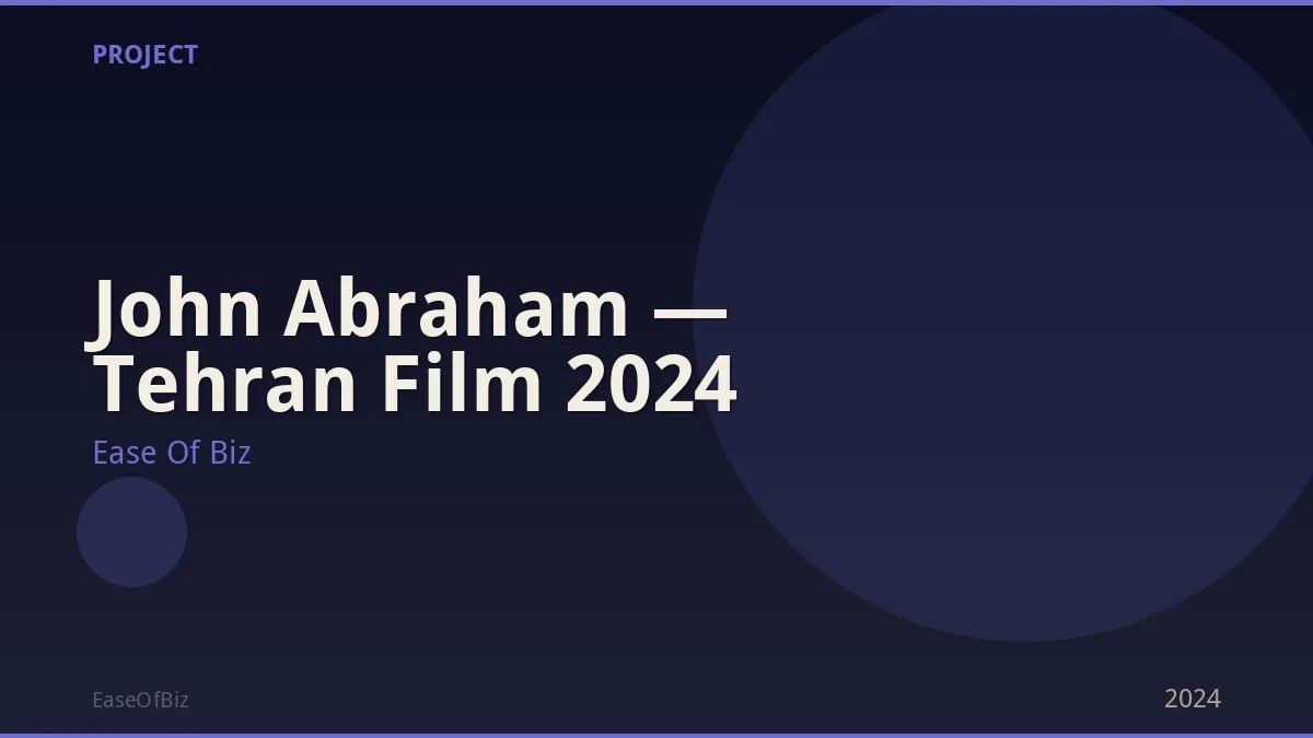 John Abraham — Tehran Film 2024