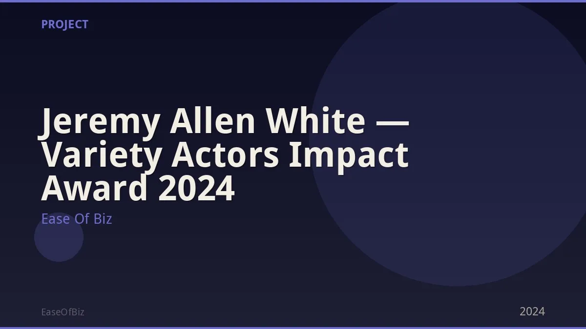 Jeremy Allen White — Variety Actors Impact Award 2024