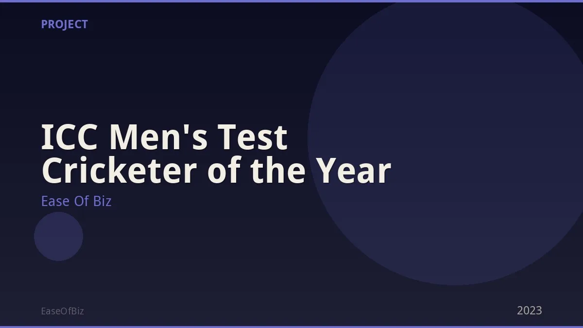 ICC Men's Test Cricketer of the Year