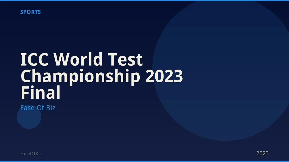 ICC World Test Championship 2023 Final