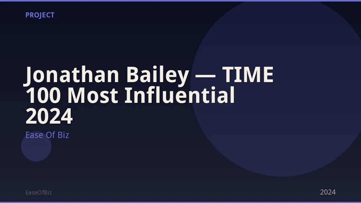 Jonathan Bailey — TIME 100 Most Influential 2024