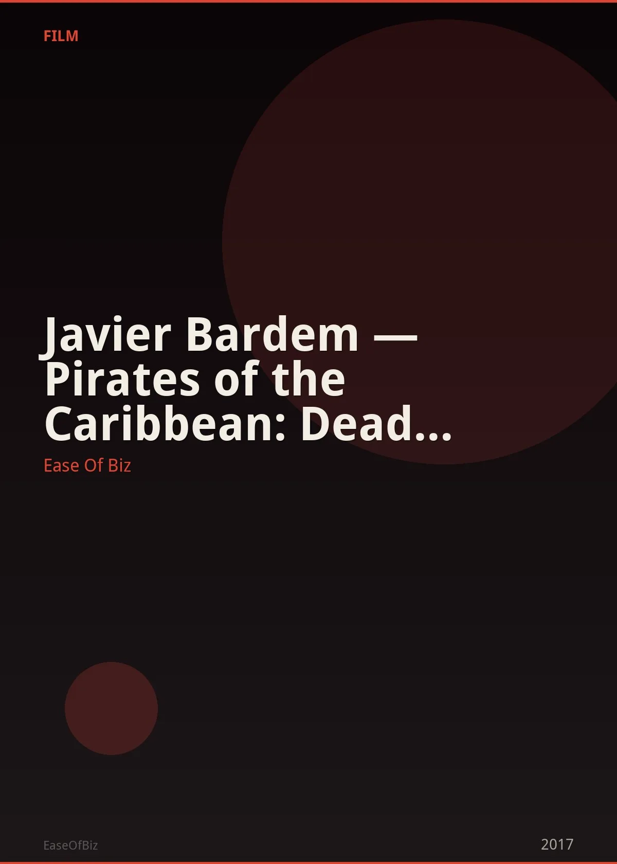 Javier Bardem — Pirates of the Caribbean: Dead Men Tell No Tales