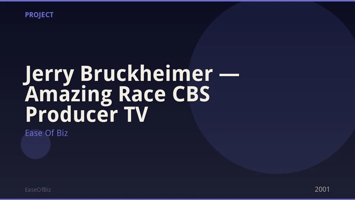 Jerry Bruckheimer — Amazing Race CBS Producer TV