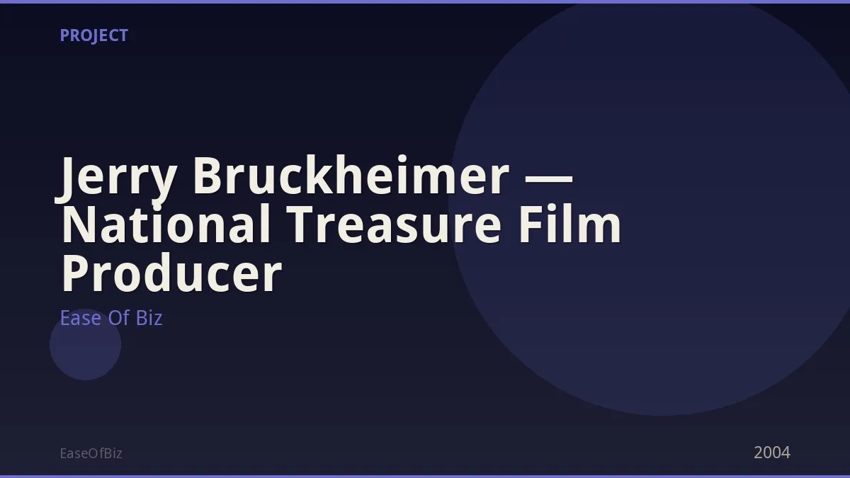 Jerry Bruckheimer — National Treasure Film Producer