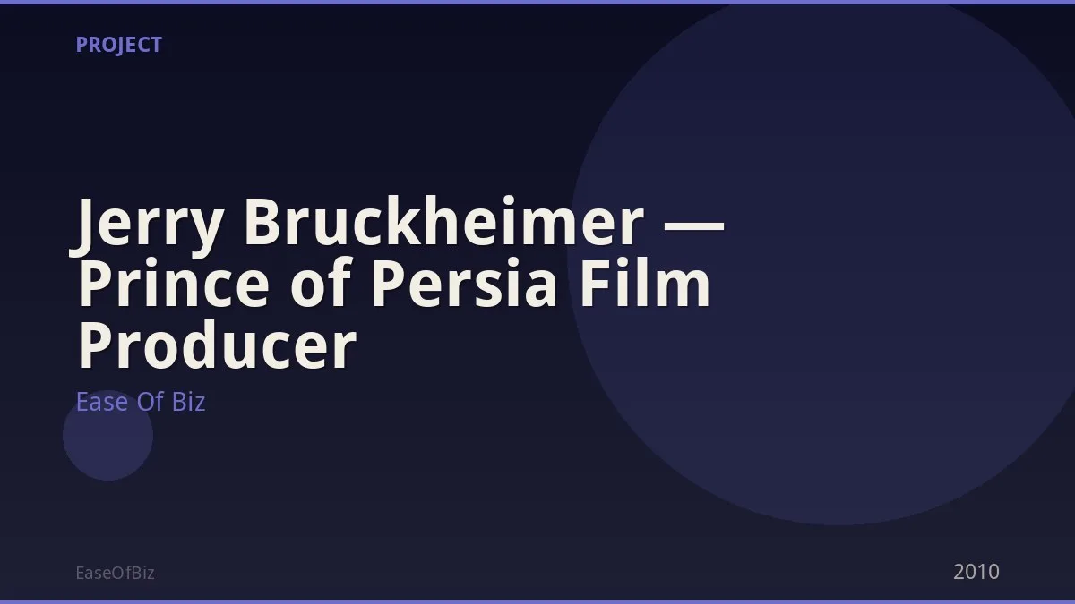 Jerry Bruckheimer — Prince of Persia Film Producer