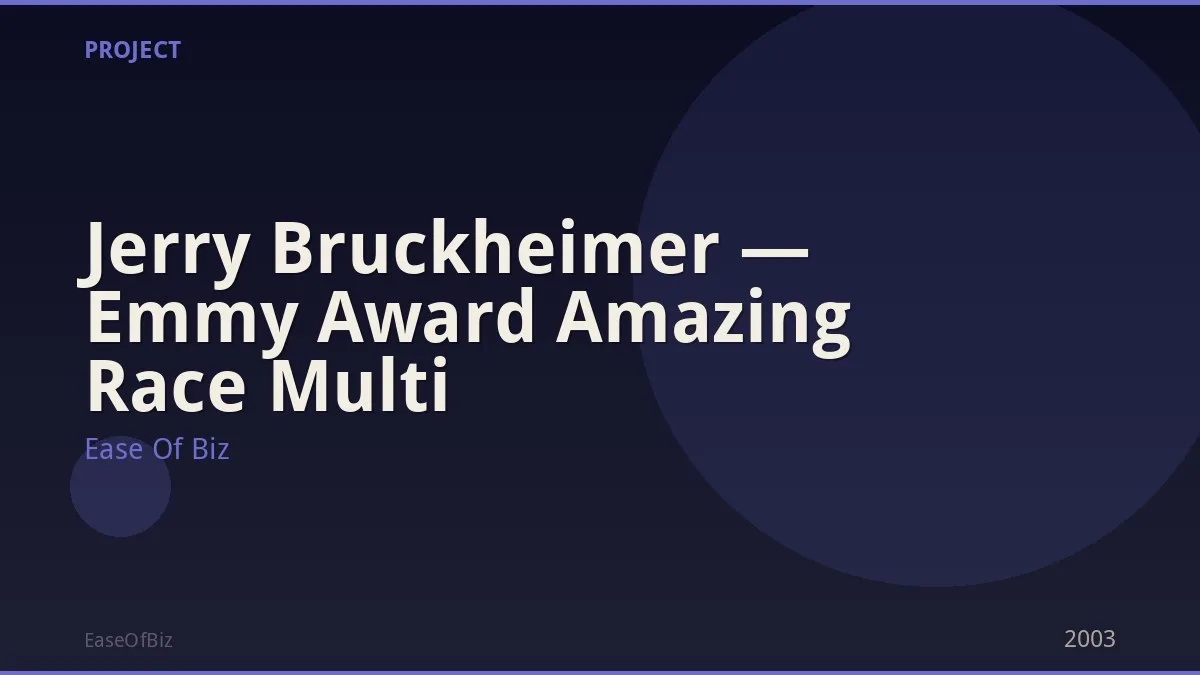 Jerry Bruckheimer — Emmy Award Amazing Race Multi