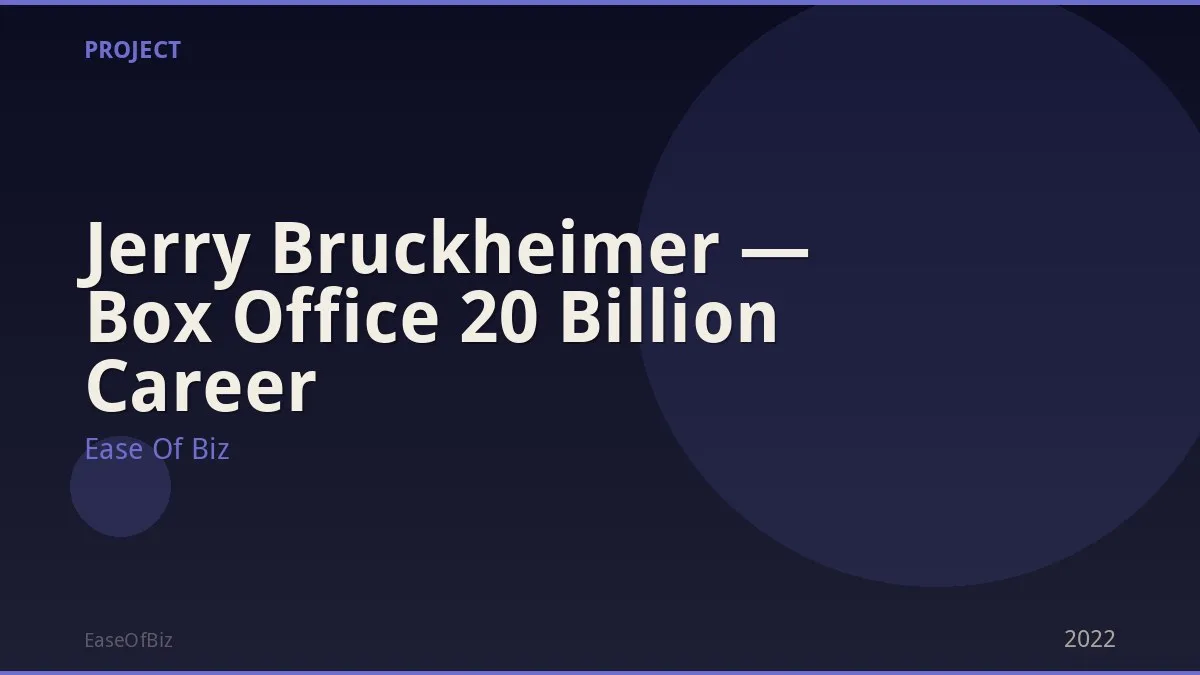 Jerry Bruckheimer — Box Office 20 Billion Career