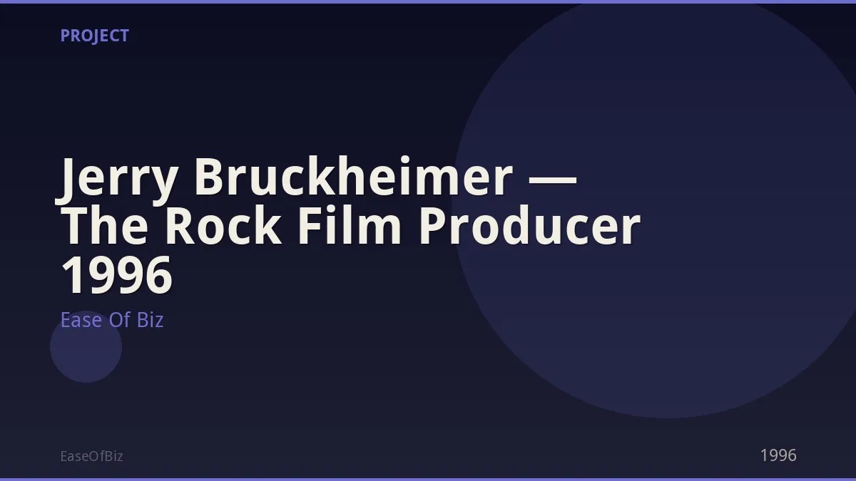 Jerry Bruckheimer — The Rock Film Producer 1996