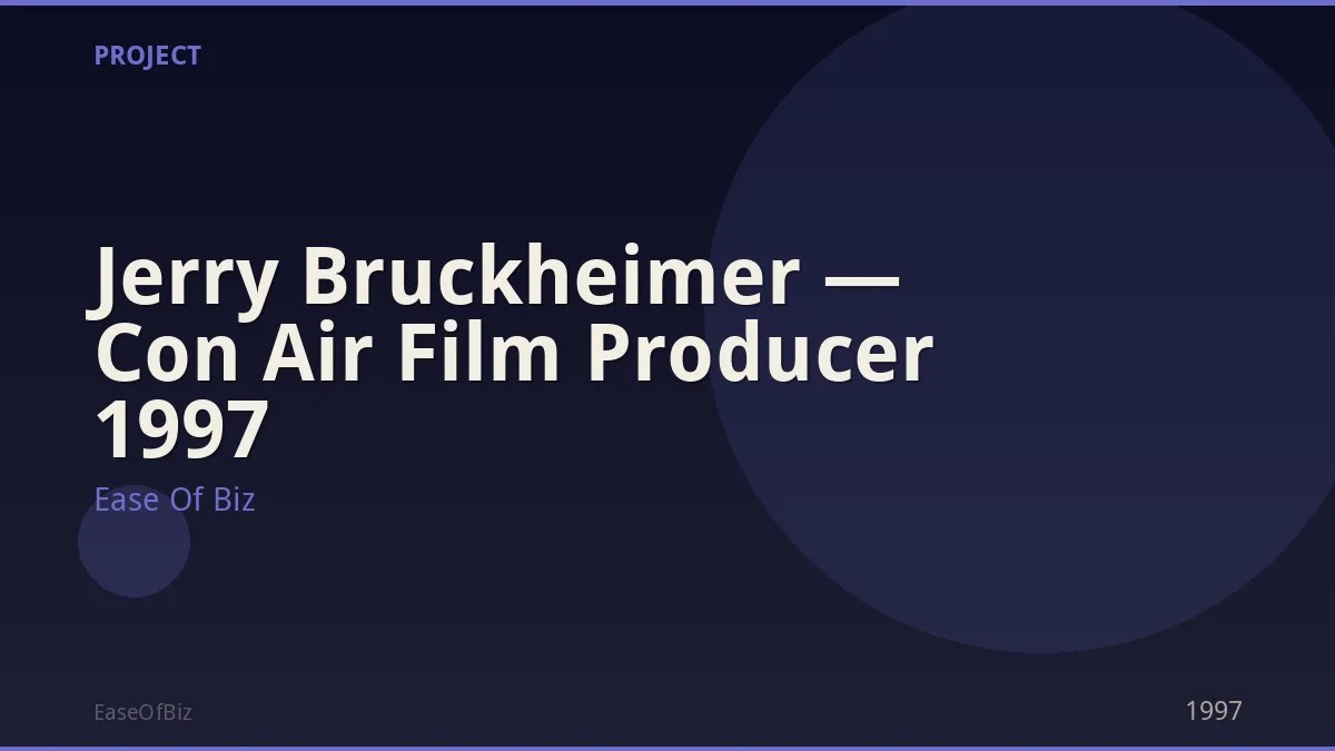 Jerry Bruckheimer — Con Air Film Producer 1997