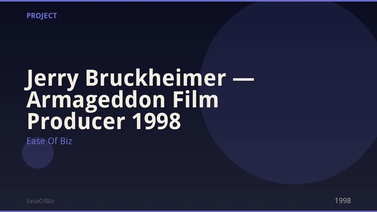 Jerry Bruckheimer — Armageddon Film Producer 1998