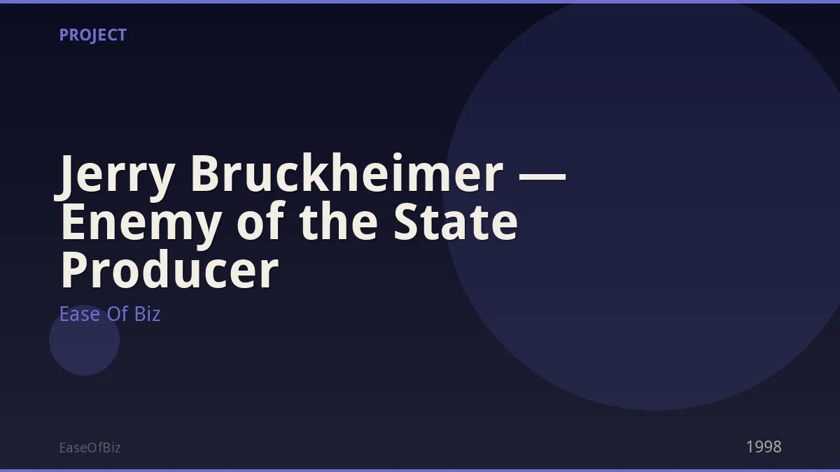 Jerry Bruckheimer — Enemy of the State Producer