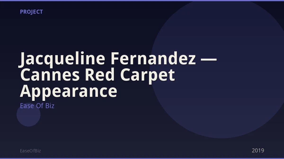 Jacqueline Fernandez — Cannes Red Carpet Appearance