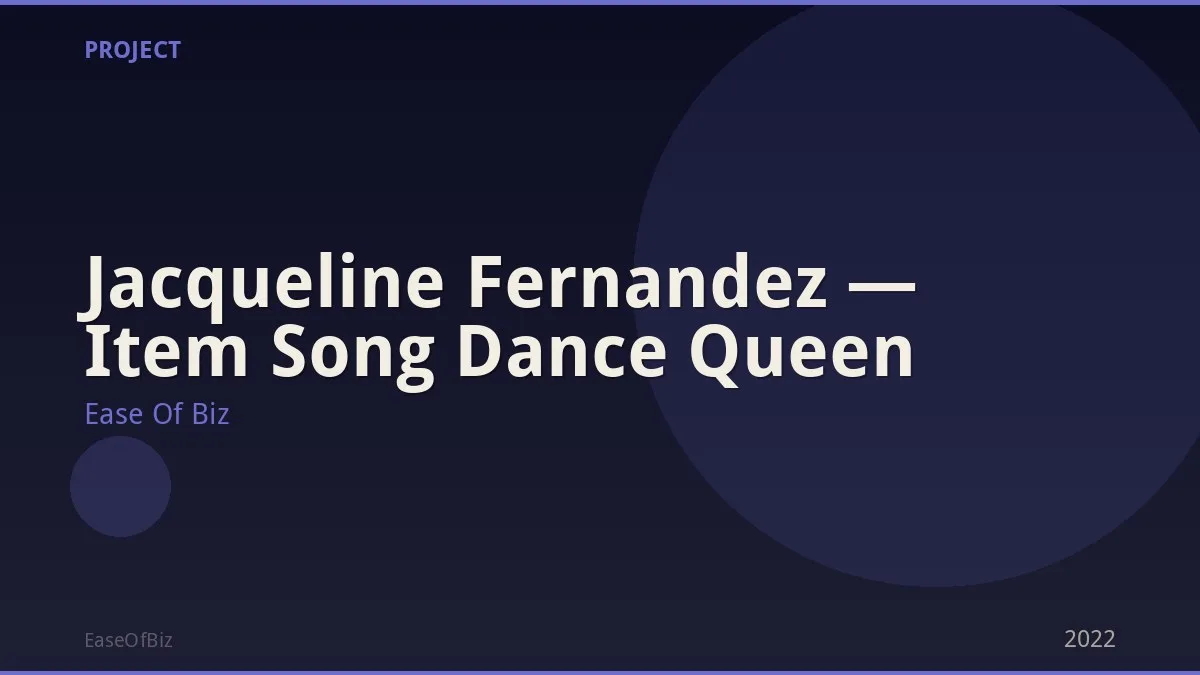 Jacqueline Fernandez — Item Song Dance Queen