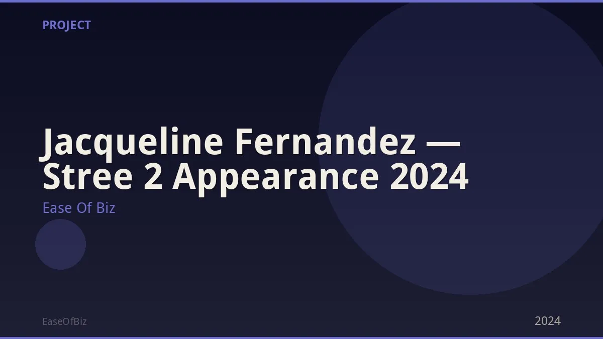 Jacqueline Fernandez — Stree 2 Appearance 2024