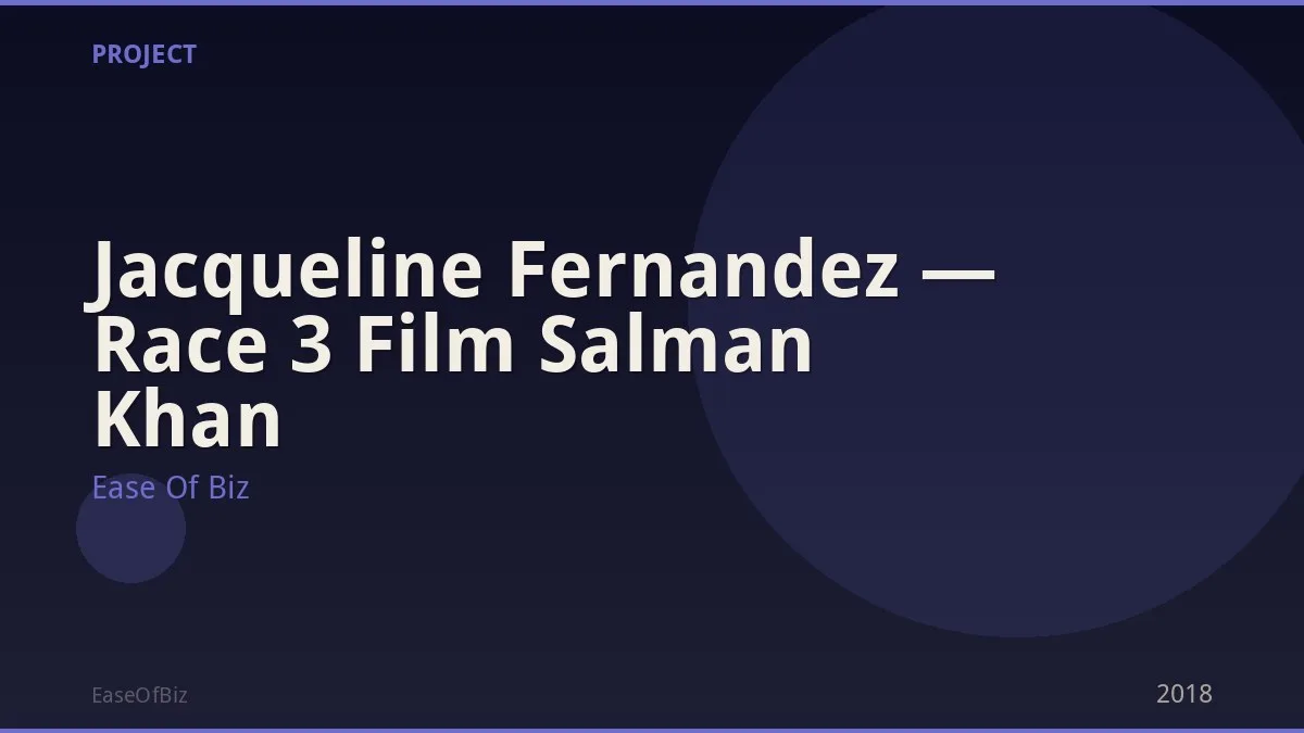 Jacqueline Fernandez — Race 3 Film Salman Khan