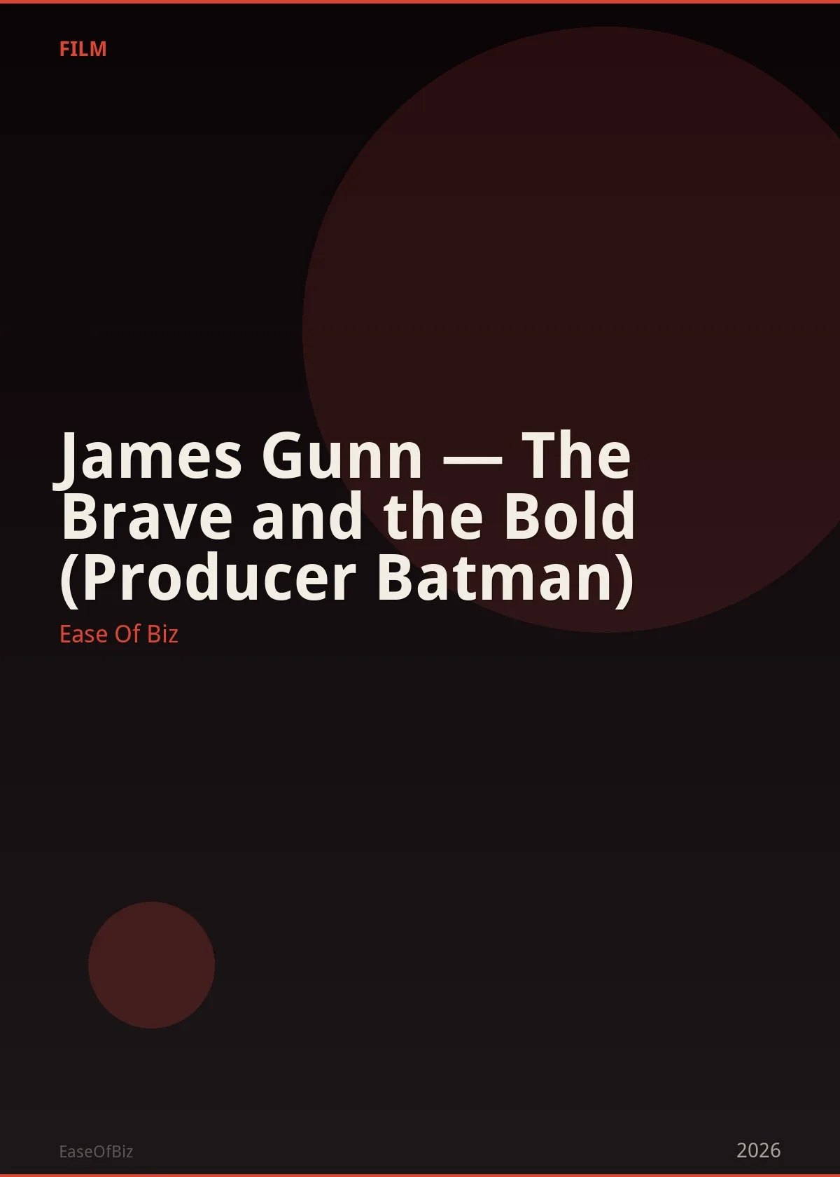 James Gunn — The Brave and the Bold (Producer Batman)