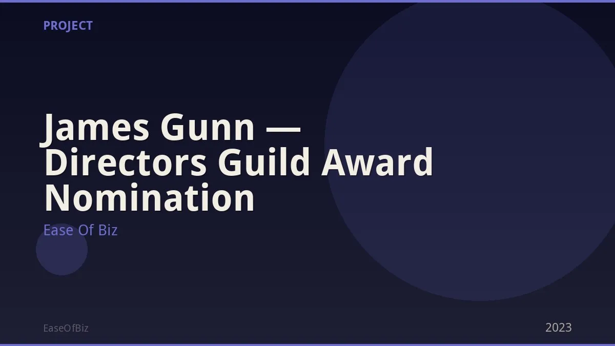 James Gunn — Directors Guild Award Nomination