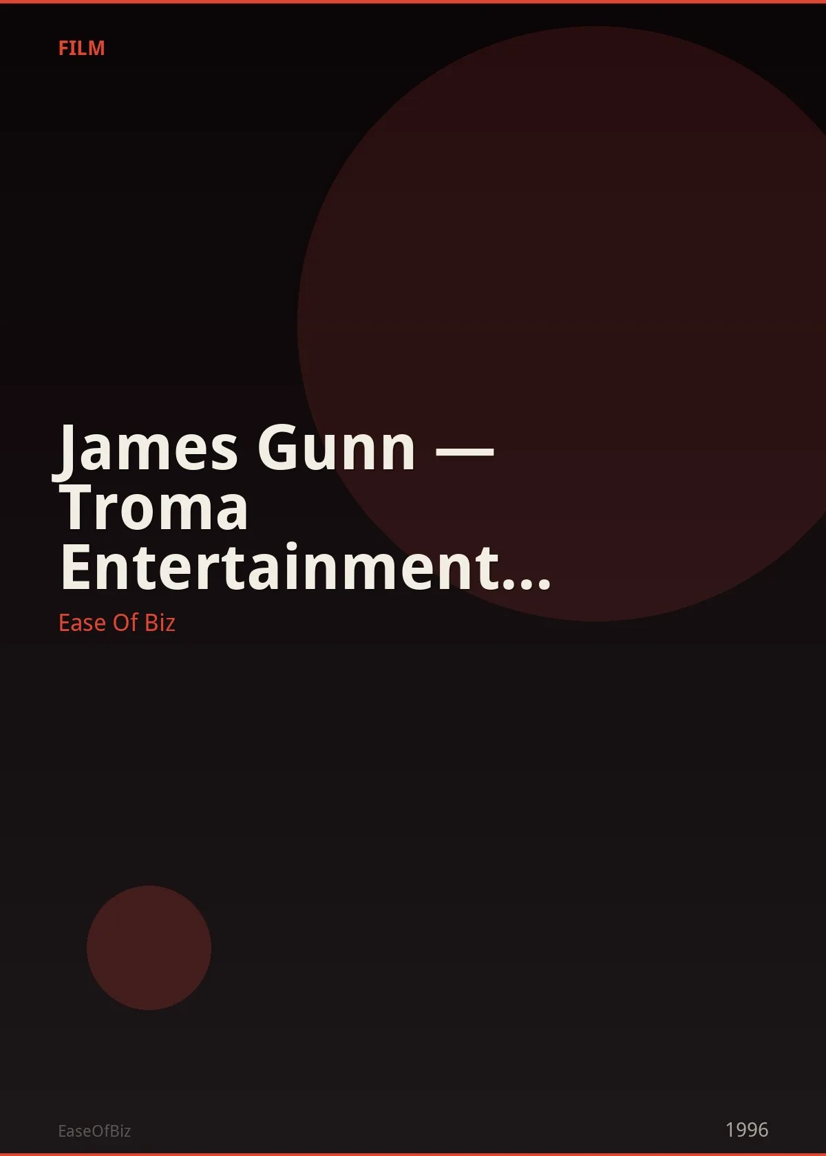James Gunn — Troma Entertainment Early Work