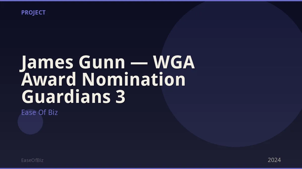 James Gunn — WGA Award Nomination Guardians 3