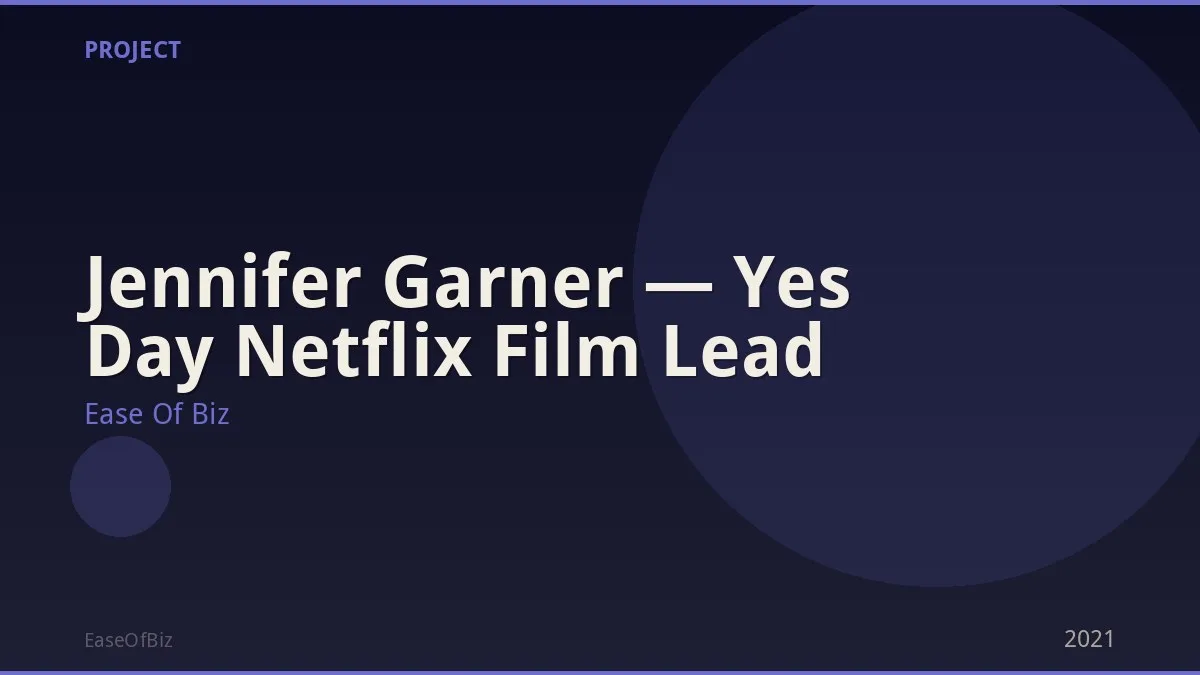 Jennifer Garner — Yes Day Netflix Film Lead