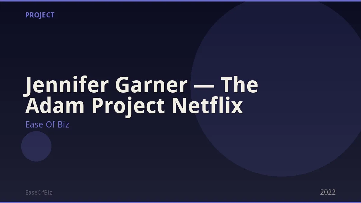 Jennifer Garner — The Adam Project Netflix