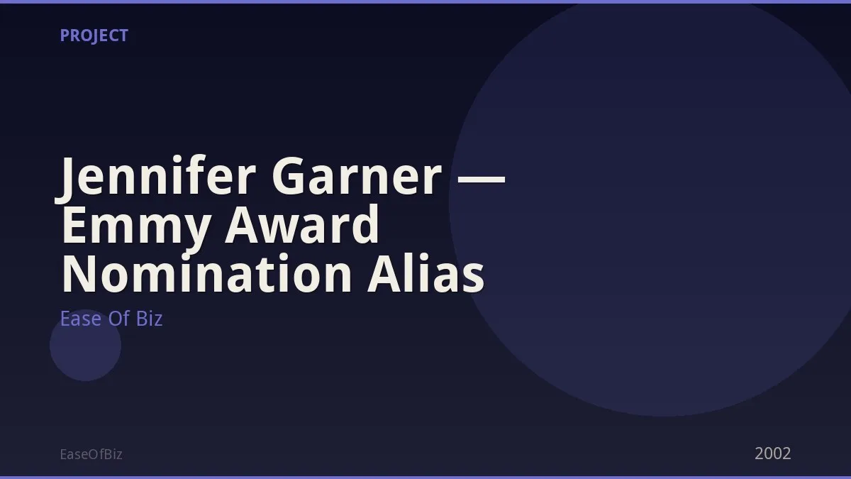 Jennifer Garner — Emmy Award Nomination Alias