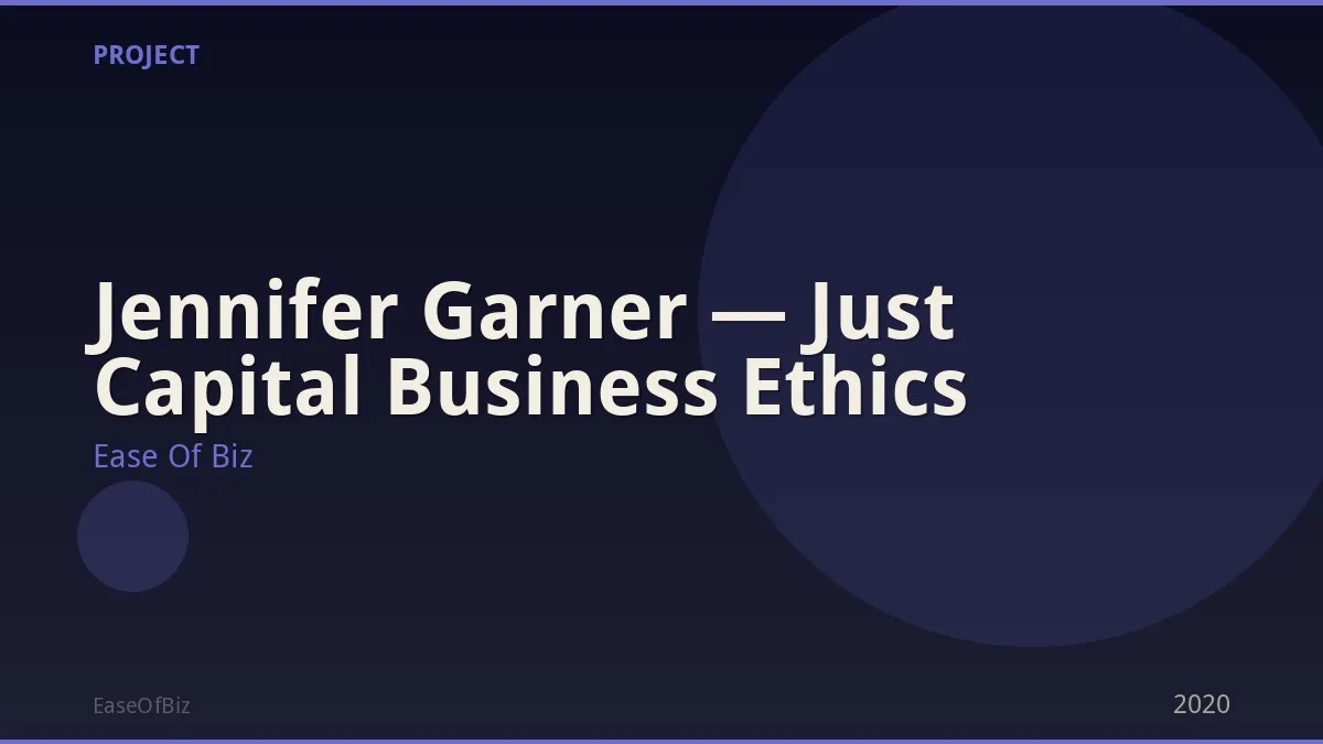 Jennifer Garner — Just Capital Business Ethics