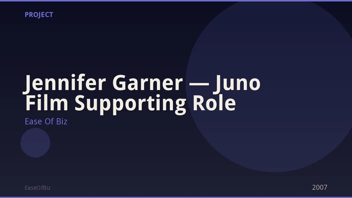 Jennifer Garner — Juno Film Supporting Role