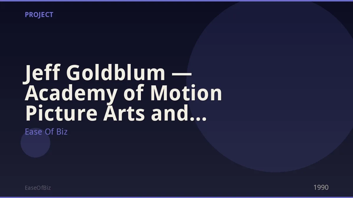 Jeff Goldblum — Academy of Motion Picture Arts and Sciences Member