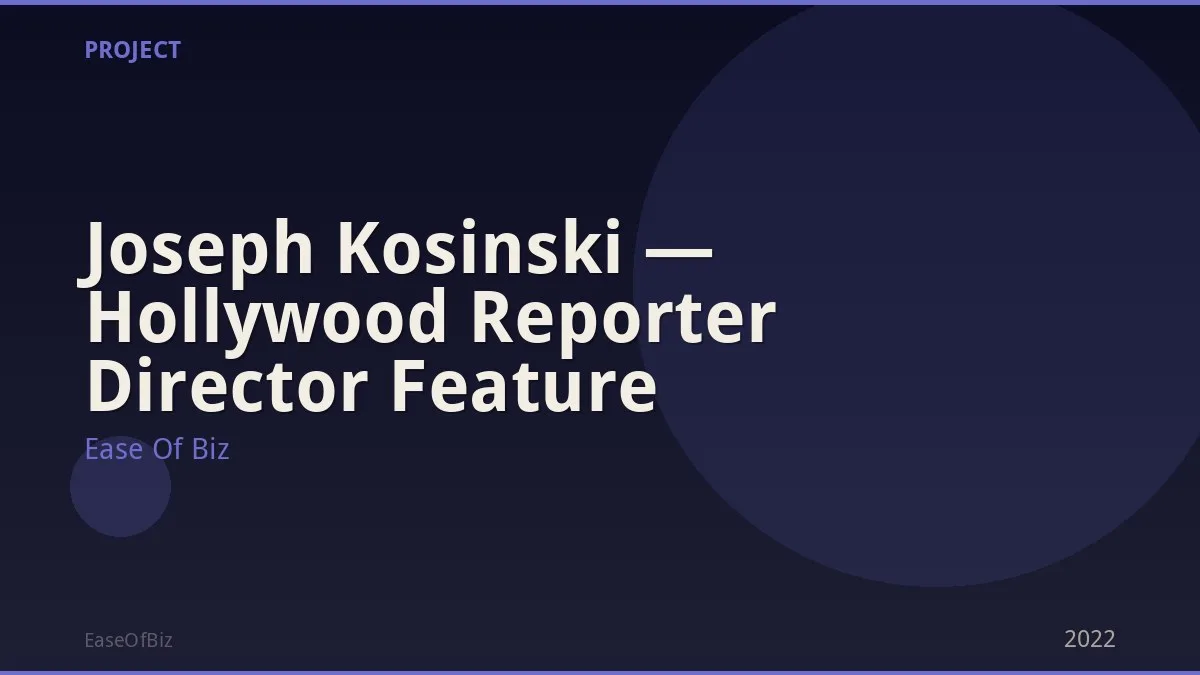 Joseph Kosinski — Hollywood Reporter Director Feature