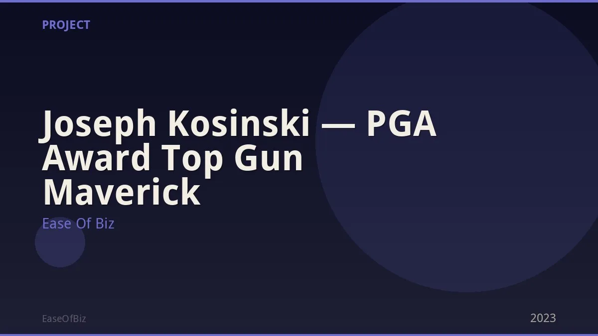Joseph Kosinski — PGA Award Top Gun Maverick